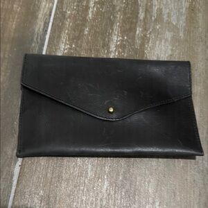 Parker Clay Black Leather Abetha leather Envelope